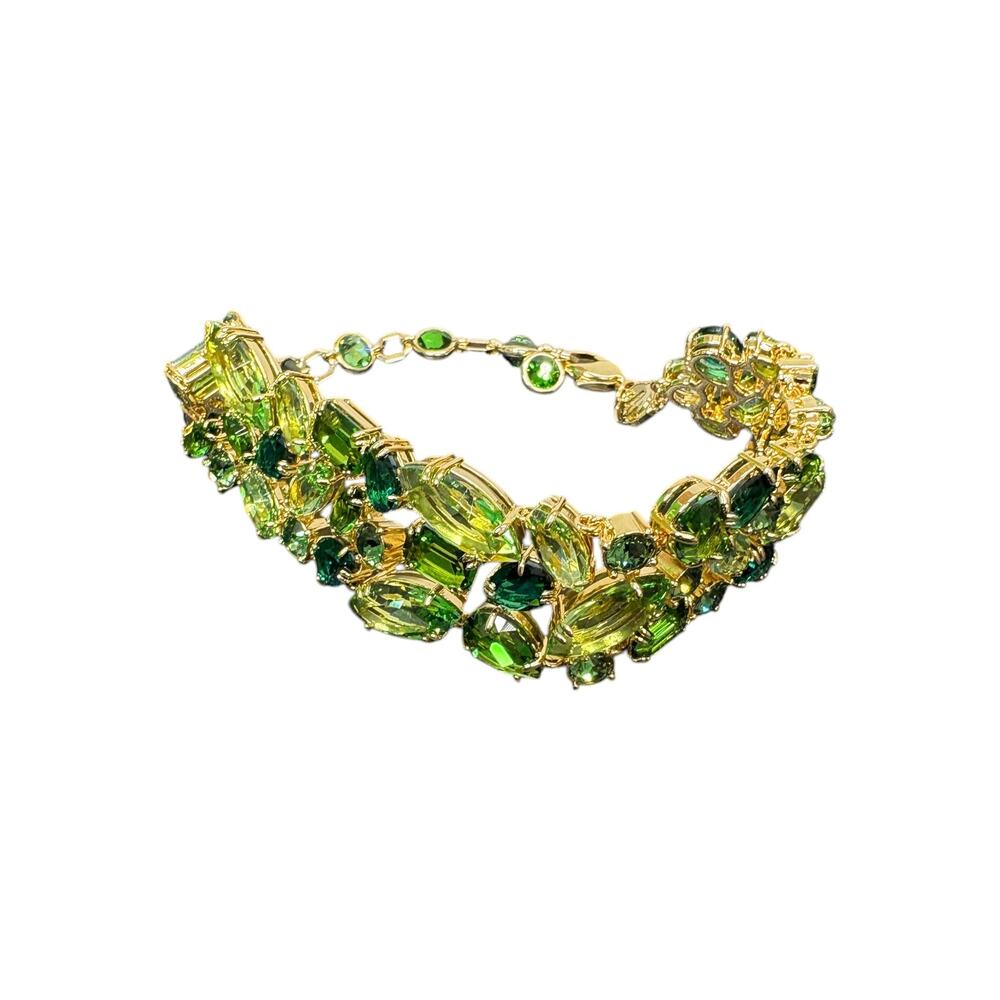 Swarovski Gema green gold plated women's bracelet 5670091 - New in Box